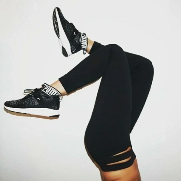 Puma Maroon Ignite Evoknit Hi-Top Sneakers, W9.5 - Picture 2 of 5